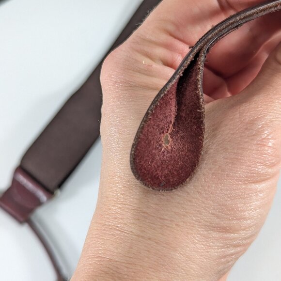 Vintage brown elastic and leather adjustable mens suspenders CAS W-Germany - Picture 3 of 5